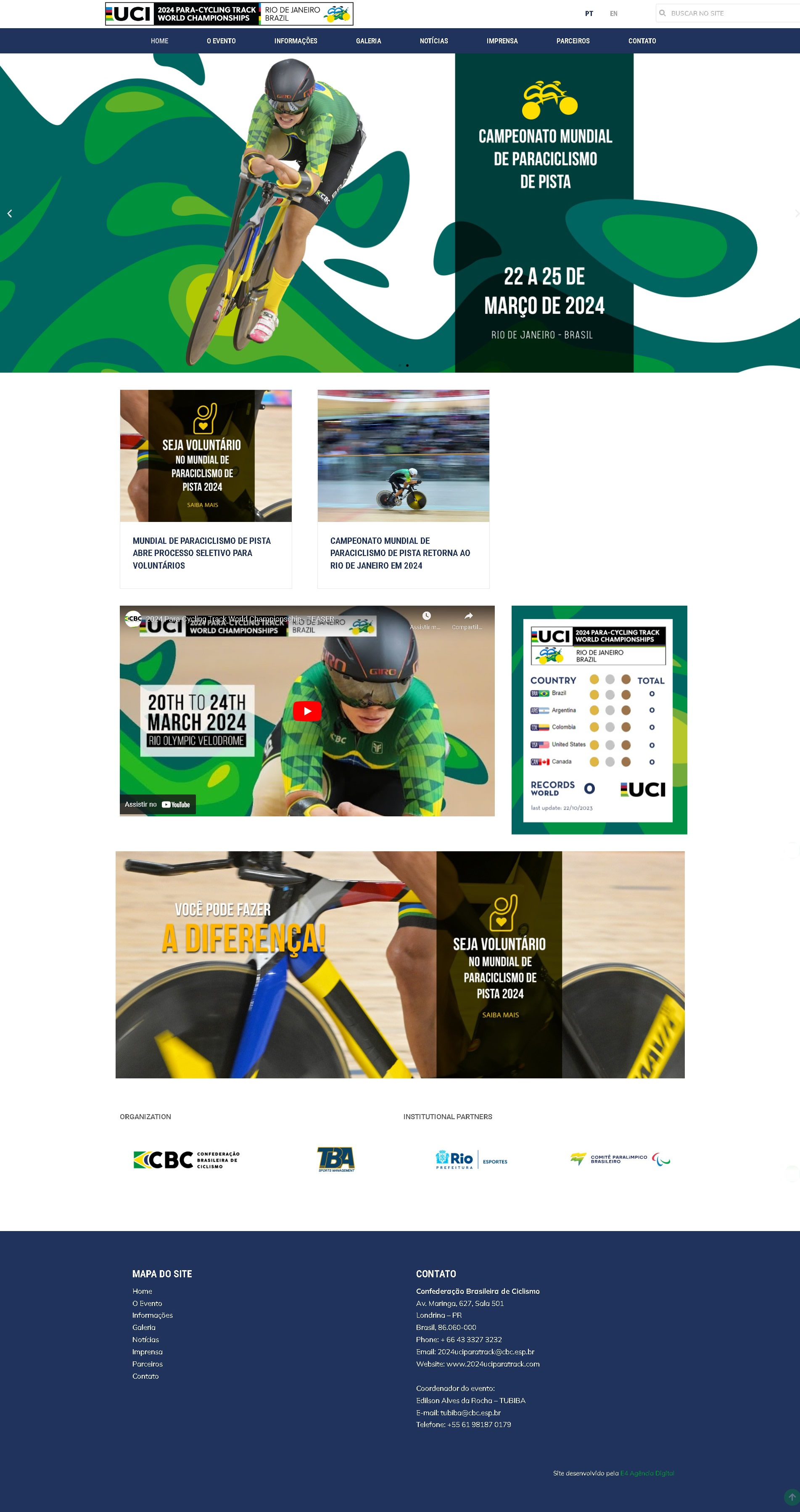 Site do UCI Para-cycling Track World Championships - Rio 2024